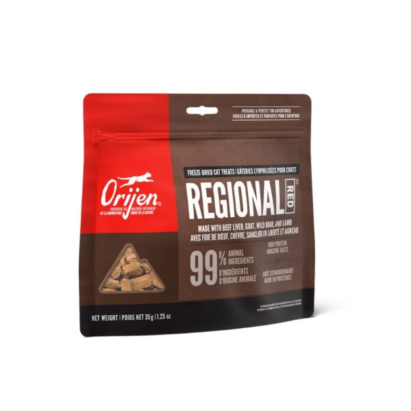 CPF ORIJEN CAT TREAT FOOD / REGIONAL RED